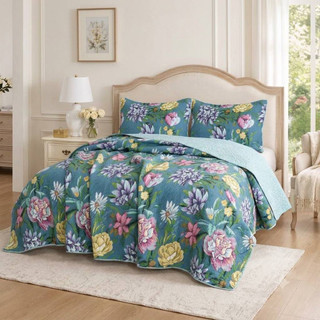 نیم ست روتختی فانتزی وارداتی گل بهاره🌸